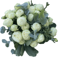 Весільний букет з троянди Сноу Волд
