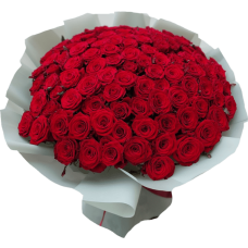 Букет 101 червоних троянд